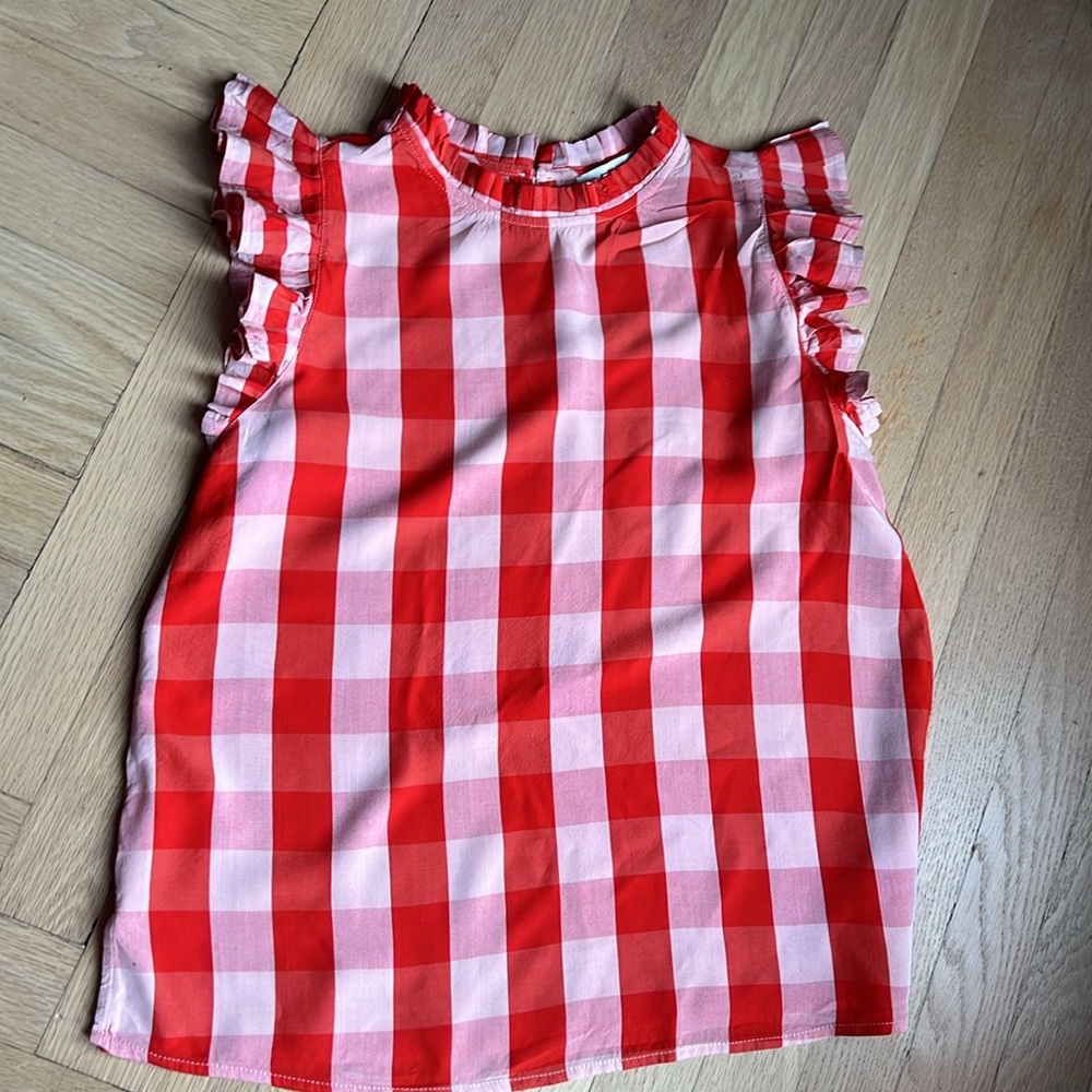 LOFT Ruffle moc neck top - Picture 2 of 11